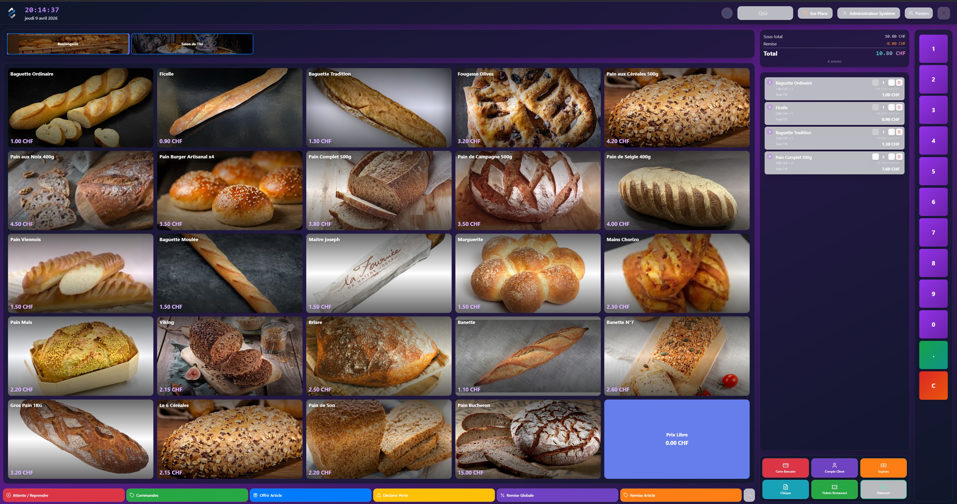 Encaissement Yona Système